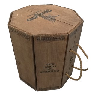 Wooden Wine Box, 1960s For Sale
