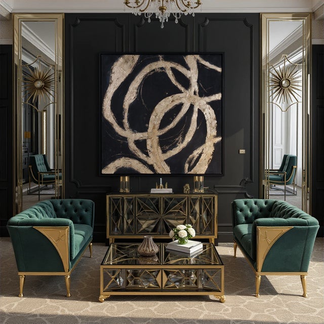 2020s Ballare Canvas Hand Painted Original Art - Black For Sale - Image 5 of 8