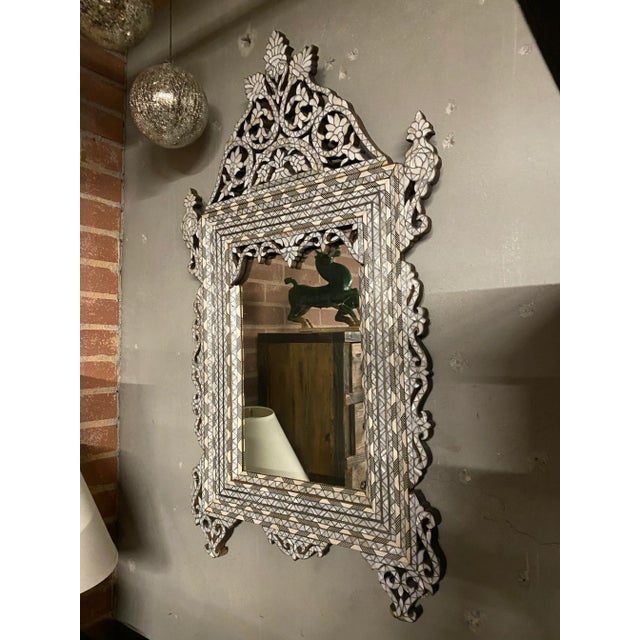 Islamic Syrian Mother of Pearl Mirror For Sale - Image 3 of 5