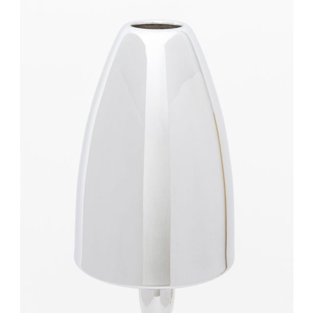 Mid-Century Modern Style Chrome Table Lamp, elongated form. 21.25" H x 6" Diameter. Provenance: From a Tribeca, New York...