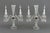 Pair of Victorian Style Cut Crystal Two-Branch Candelabra, with leaf form finials, graduated crystal swags, and drop...