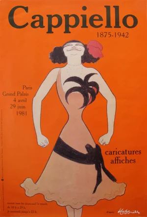 1981 Original French Exhibition Poster, Cappiello at the Grand Palais