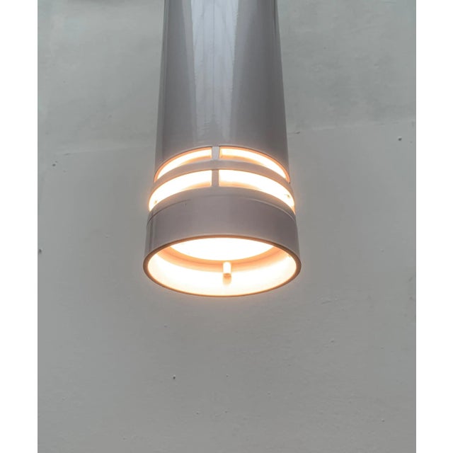 White Vintage Danish Pipeline Pendant Lamp by Ole Pless Jørgensen for Nordisk Solar For Sale - Image 8 of 18