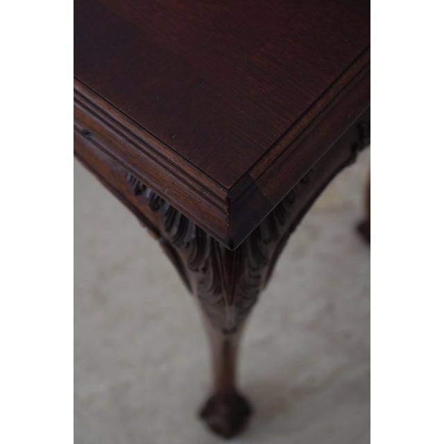 Lane Chippendale Mahogany Clawfoot Sofa Table For Sale - Image 10 of 13