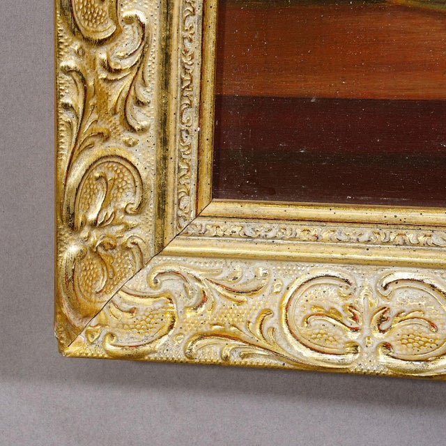 1950s Still Life With Flowers, Oil Painting on Wood, Germany 1950s For Sale - Image 5 of 6