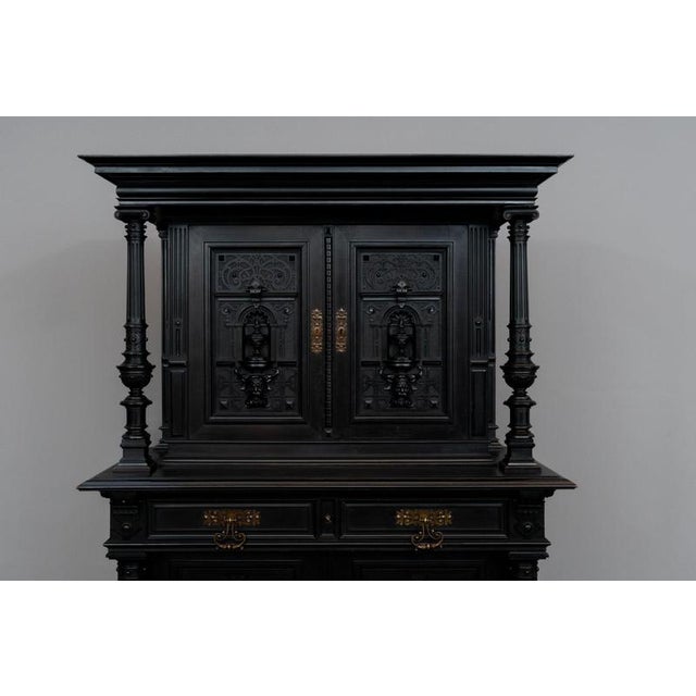 Black Gründerzeit Sideboard in Black, 1800s For Sale - Image 8 of 18