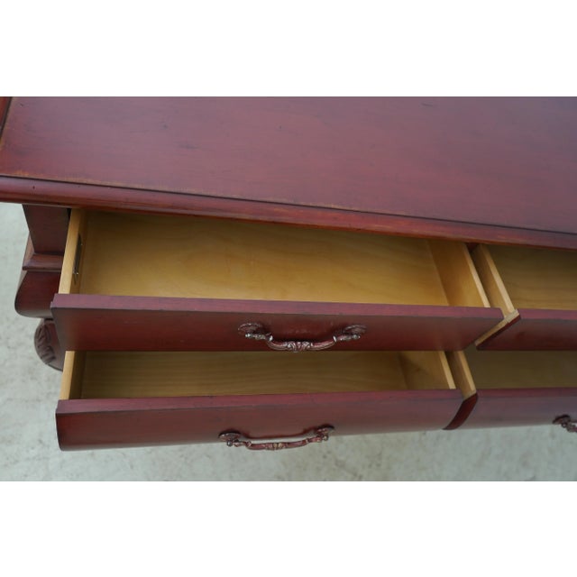 Century Furniture Century Country French Red Painted Finish Commode Server For Sale - Image 4 of 12