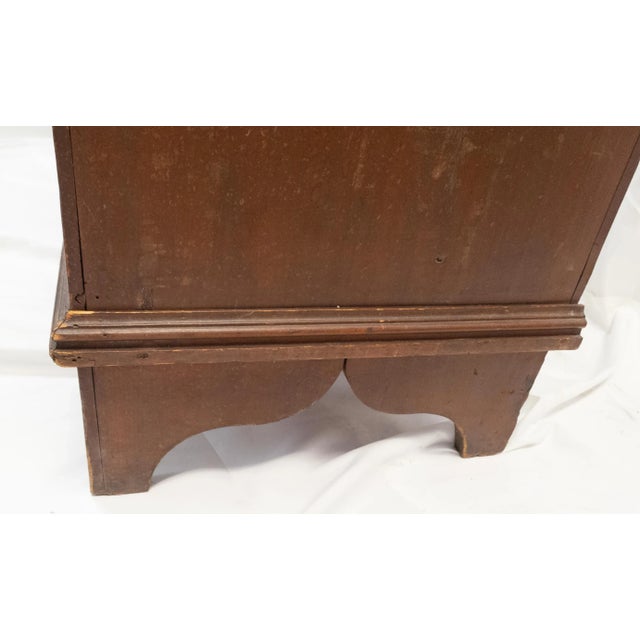 19th Century American Red Painted Blanket Chest With Eagle Decoration For Sale - Image 10 of 13