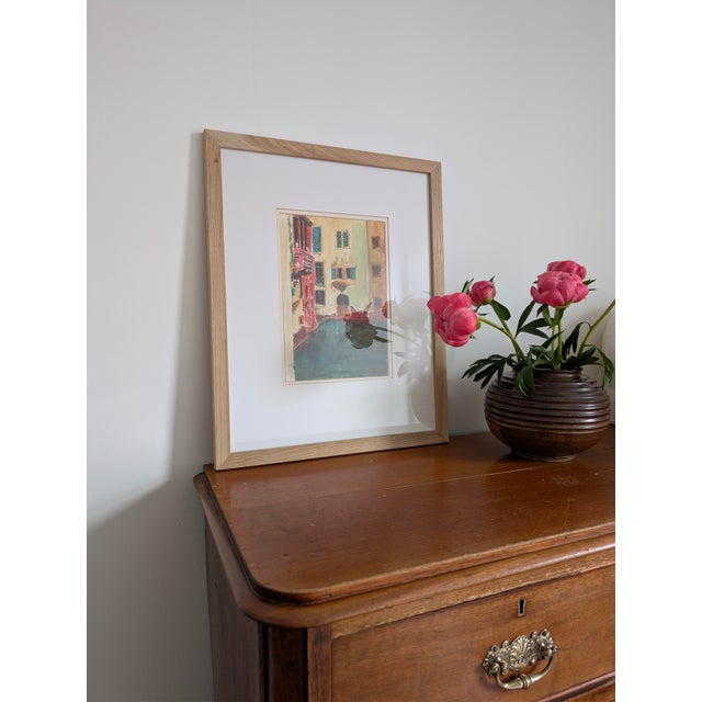 1980s P.H. Spence, Venice Canal, 1980s, Watercolor on Paper, Framed For Sale - Image 5 of 6