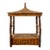 Vintage Duquette Style Rattan Pagoda Hanging Shelf For Sale