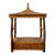 Vintage Duquette Style Rattan Pagoda Style Hanging Shelf For Sale