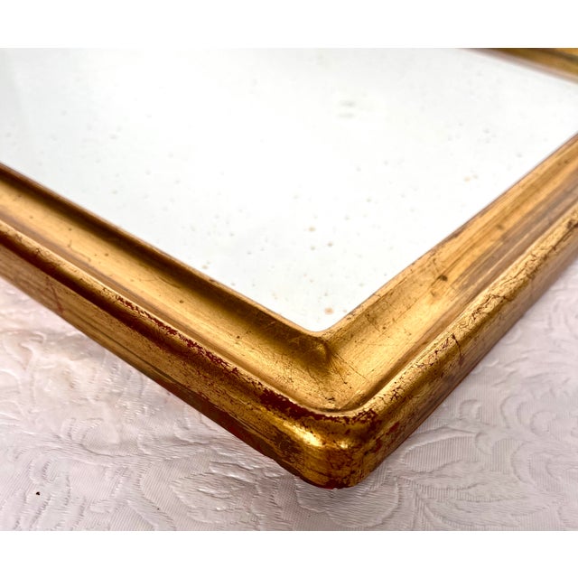 Glass Antique French Gold Frame Mirror For Sale - Image 7 of 11