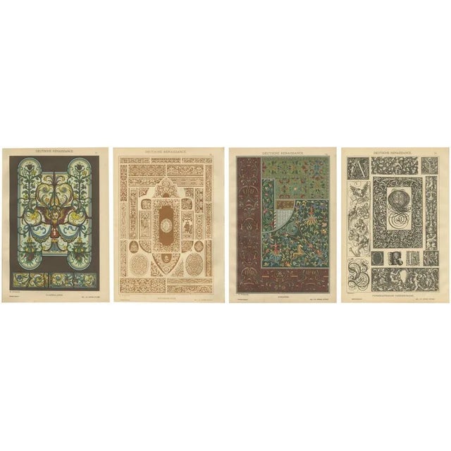 H. Dolmetsch, German Renaissance Design Prints, 1887, Paper, Set of 4 For Sale - Image 10 of 10