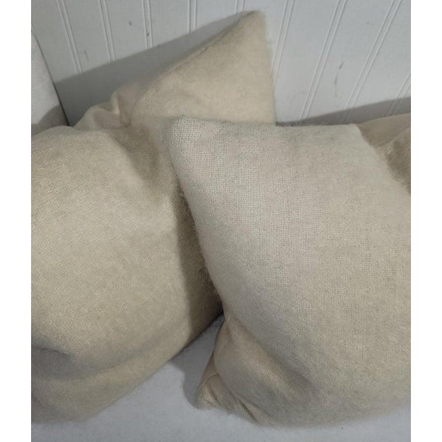 Folk Art 19thc Linen Double Sided Pillows=Pair For Sale - Image 3 of 4