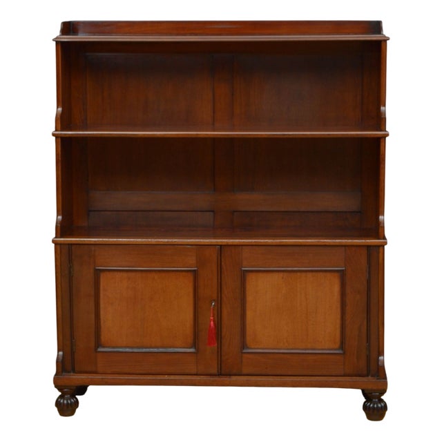 William IV Waterfall Bookcase in Mahogany For Sale