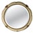 French Art Deco Round Gilt and Cream Wall Mirror, 1930s For Sale