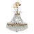 1920s Gilt Brass and Crystal Beaded Basket Chandelier For Sale