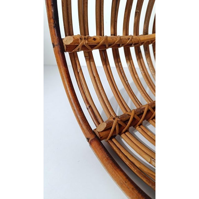Italian Stool in Bamboo and Rattan by Franco Albini, 1960s For Sale - Image 12 of 18