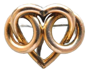 Antique Gold-Filled Heart Watch Pin