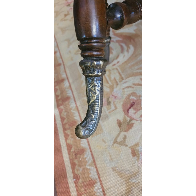 Brown Early 20th Century Fine Antique Adjustable Piano Stool For Sale - Image 8 of 9