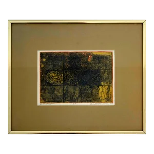 1973 Biomorphic Intaglio Etching by Eric Bellmann