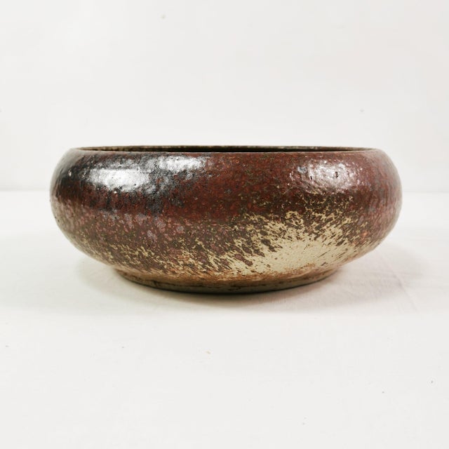 Mid-Century Modern Large Mid-Century Modern Ceramic Bowl from Tromborg, Denmark, 1960s For Sale - Image 3 of 12
