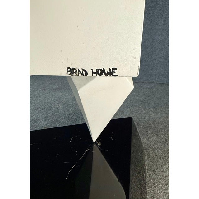 Late 20th Century Brad Howe Large Postmodern Abstract Mixed Metal Sculpture on Base, Signed For Sale - Image 5 of 7