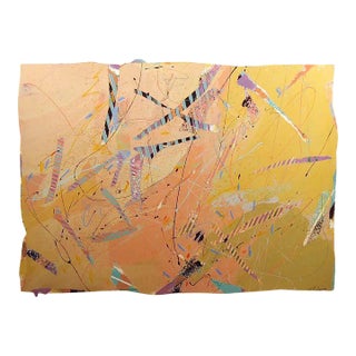 1980s Sally Anderson "Symphony Series #14" Signed Original Acrylic Painting Paper Obo For Sale