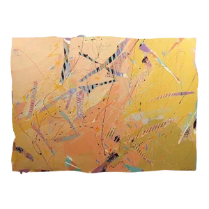 1980s Sally Anderson "Symphony Series #14" Signed Original Acrylic Painting Paper Obo