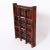 Burnt Umber Vintage British Colonial Style Bamboo Three Tiered Folding Etagere For Sale - Image 8 of 8