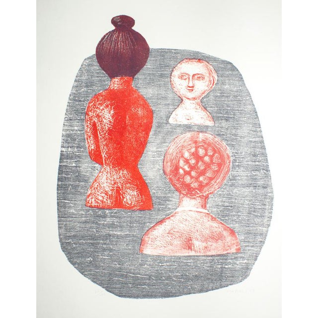 Massimo Campigli, Women in Ischia Lithograph Edition of 125, 1952, Lithograph For Sale