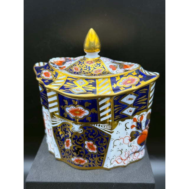 1930s Antique 1930 Wedgwood X6061 Imari Porcelain Covered Sugar Bowl For Sale - Image 5 of 9