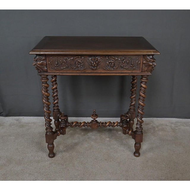 Henri II Walnut Writing Desk, 19th Century For Sale - Image 6 of 18