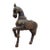 Grand 38" Vintage Rajasthani Hand-Carved Wooden Horse With Hammered Brass & Copper Cladding For Sale
