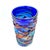 A Venetian masterpiece: the Murano glass vase, intense blue with multicolored filaments, exudes timeless elegance. Signed...
