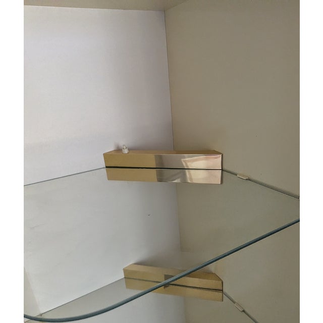 1980 Glam Wall Unit Display Cabinet For Sale - Image 4 of 5