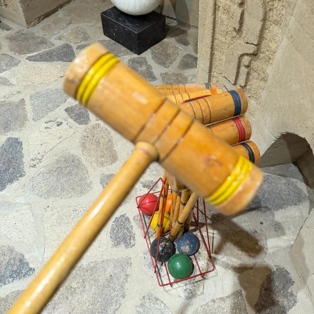 Paint South Bend Croquet Set Mid Century Modern For Sale - Image 7 of 13