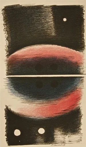 Figures with Balls - 1970s - Paul Mansouroff - Lithograph - Contemporary 1970 ca.