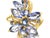 Blue 1990s 14k Yellow Gold Tanzanite Cluster Ring, Size 8 For Sale - Image 8 of 11