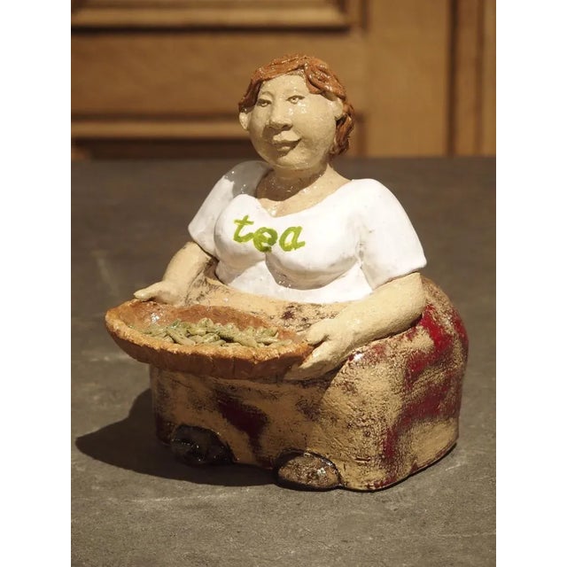 French Painted French Tea Leaf Holder From Provence For Sale - Image 3 of 11