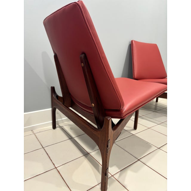 Brown Saltman 1950s Triangular Chairs- Set of 3 For Sale - Image 4 of 12