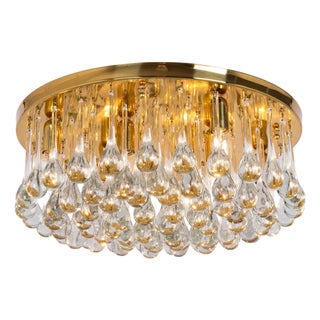 Large Murano Glass Tear Drop Chandelier attributed to C.Palme, Germany, 1970s For Sale