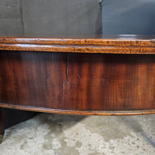 Brown Late 19th Century Mahogany Inlaid Georgian Demi-Lune Console Table For Sale - Image 8 of 17