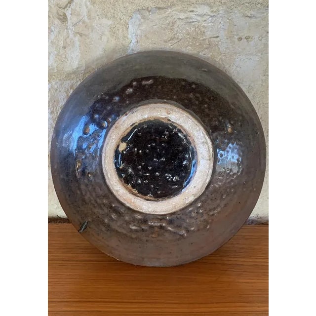 Black Mid-Century Glazed Earthenware Bowl, California, USA, 1960s For Sale - Image 8 of 10