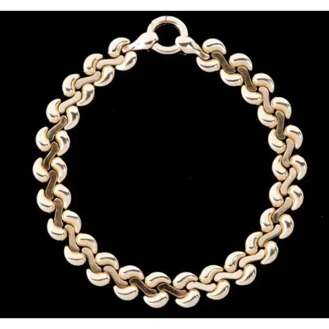 Heavy 14k Yellow Gold Italian Link Necklace, 81.5 Grams For Sale - Image 4 of 8