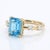Contemporary Swiss Blue Topaz Engagement Ring - Minimalist December Birthstone Ring Us 7 For Sale - Image 3 of 4