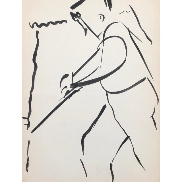 1930s Helen Malta Figure Drawing For Sale - Image 4 of 4