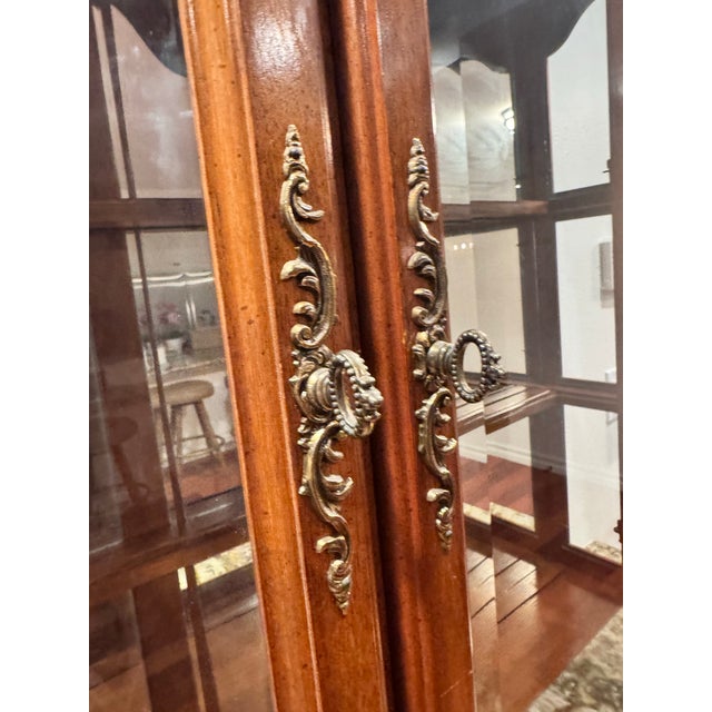 Coastal Vintage Display Cabinet / Hutch With Lighting For Sale In Los Angeles - Image 6 of 8