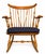 Style: Fiddle Back Brass Back Windsor rocking chair. Dimensions: Approximately 24" wide, 24" deep, and 36.75"...