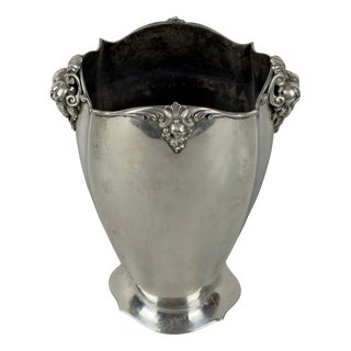800 Chiseled Silver Vase, 1960 For Sale